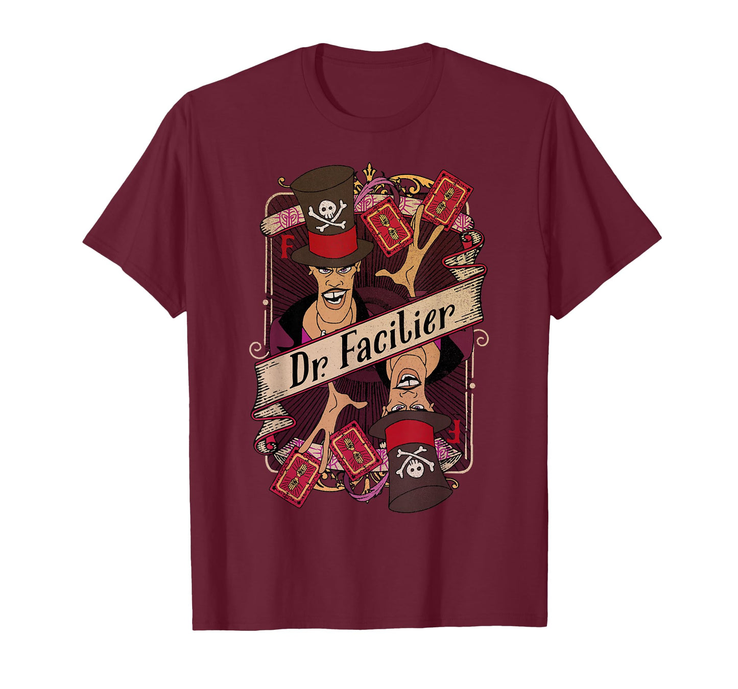 Disney Princess and The Frog Facilier Playing Card T-Shirt T-Shirt