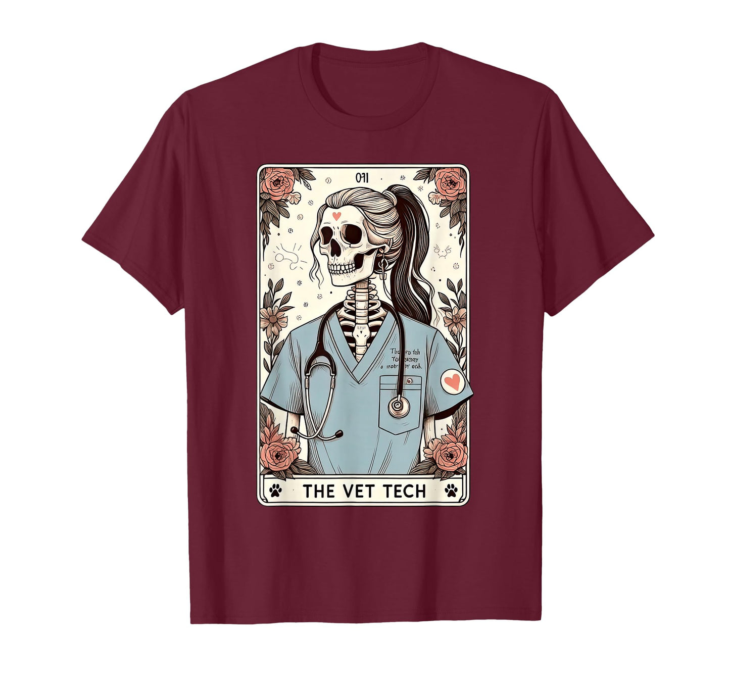 The Vet Tech Skeleton Veterinary Medicine Vet Med Nurse T-Shirt