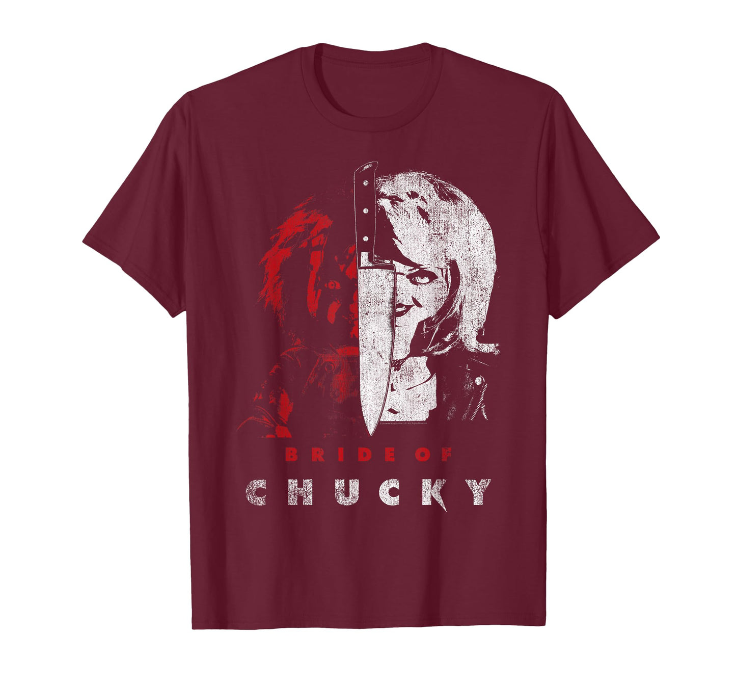 Child's Play Bride of Chucky Split Portrait T-Shirt
