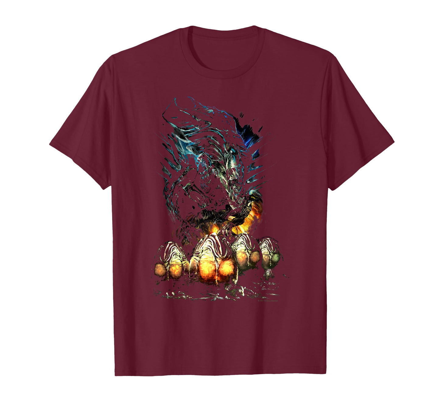 Aliens Iconic Epic Xenomorph XX121 and Eggs Big Chest Poster T-Shirt
