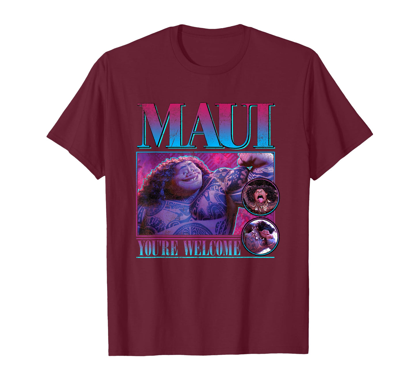 Disney Moana Maui You're Welcome Vintage Portrait Frame T-Shirt