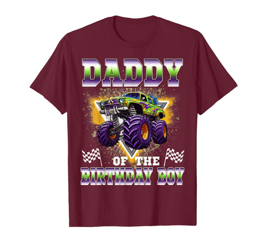 Daddy of The Birthday Boy Monster Truck Birthday Family T-Shirt