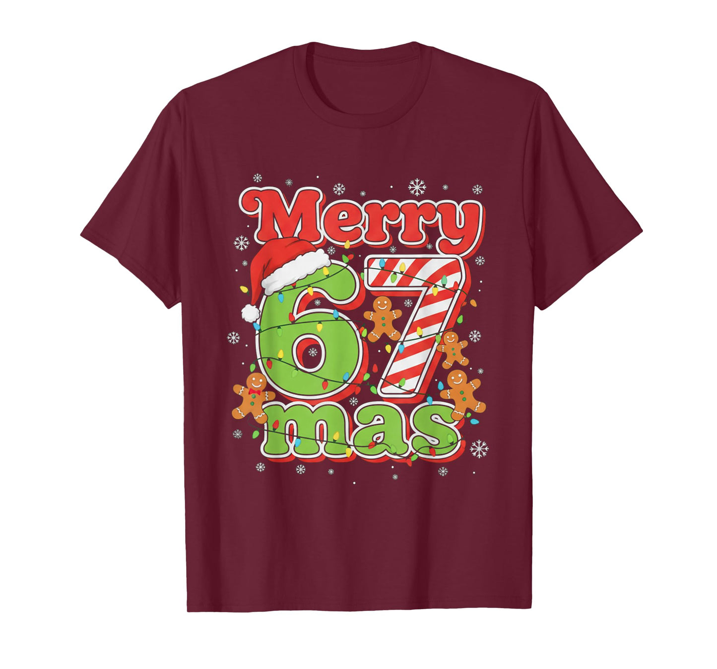 Funny Merry 67 mas Christmas Holiday Women Kids Xmas Ugly T-Shirt
