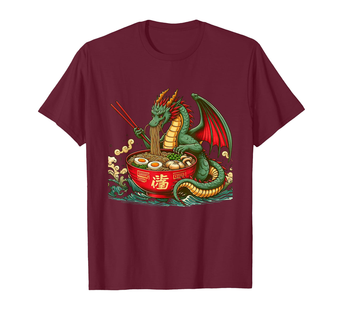Kawaii Dragon Ramen Noodles Japanese Art Dragon Anime T-Shirt