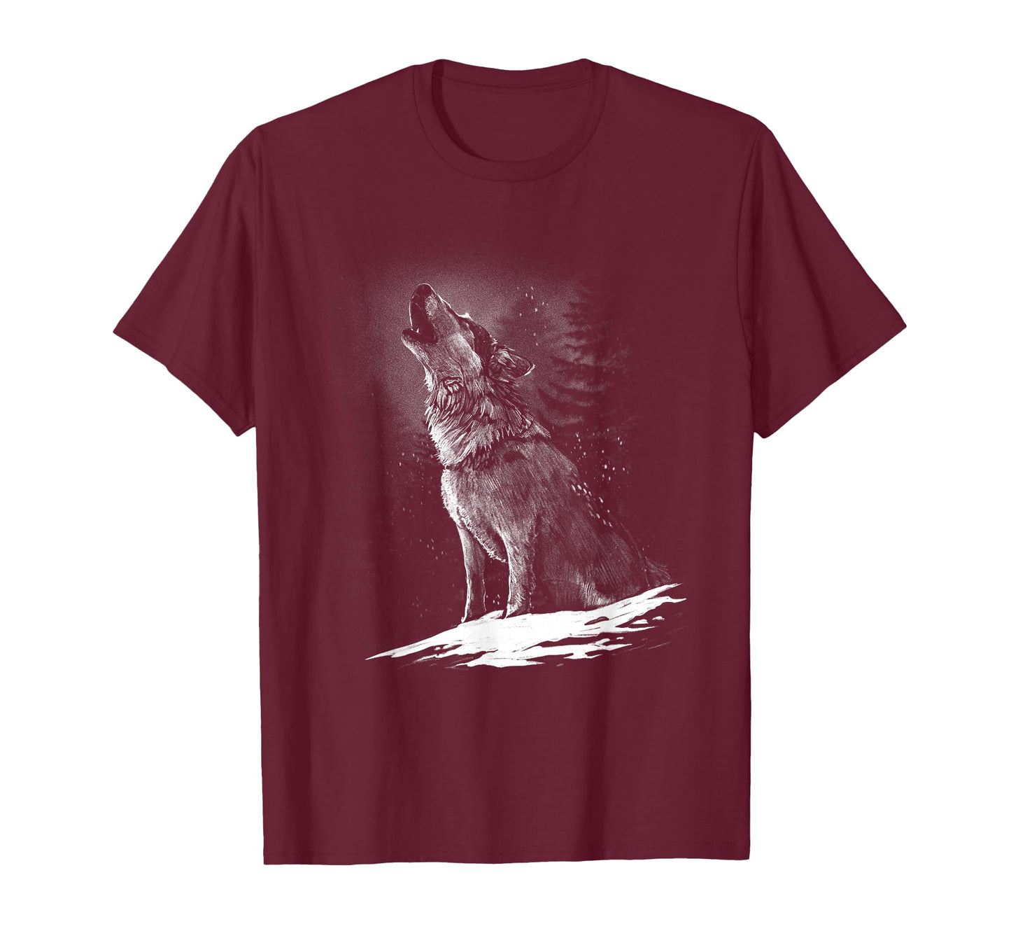Wolf Hunting Ground, Icy Moon Forest wildlife T-Shirt