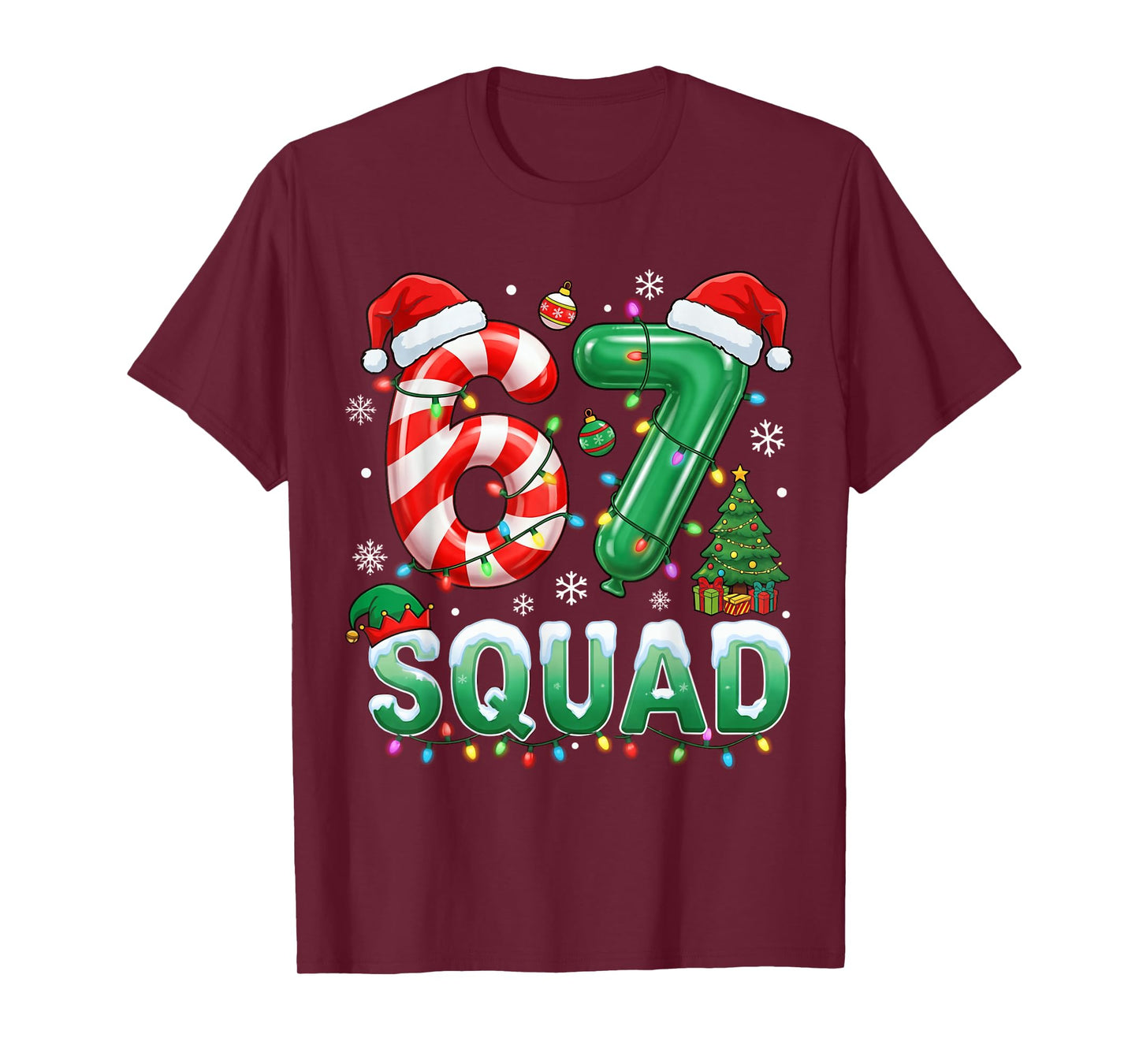 67 Squad Christmas Meme Funny Holiday Trend T-Shirt