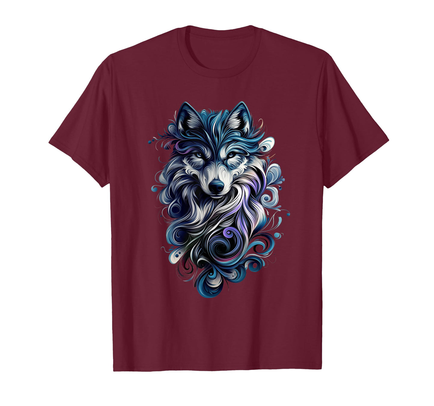 Wolf Wildlife Nature Colorful Wolf T-Shirt
