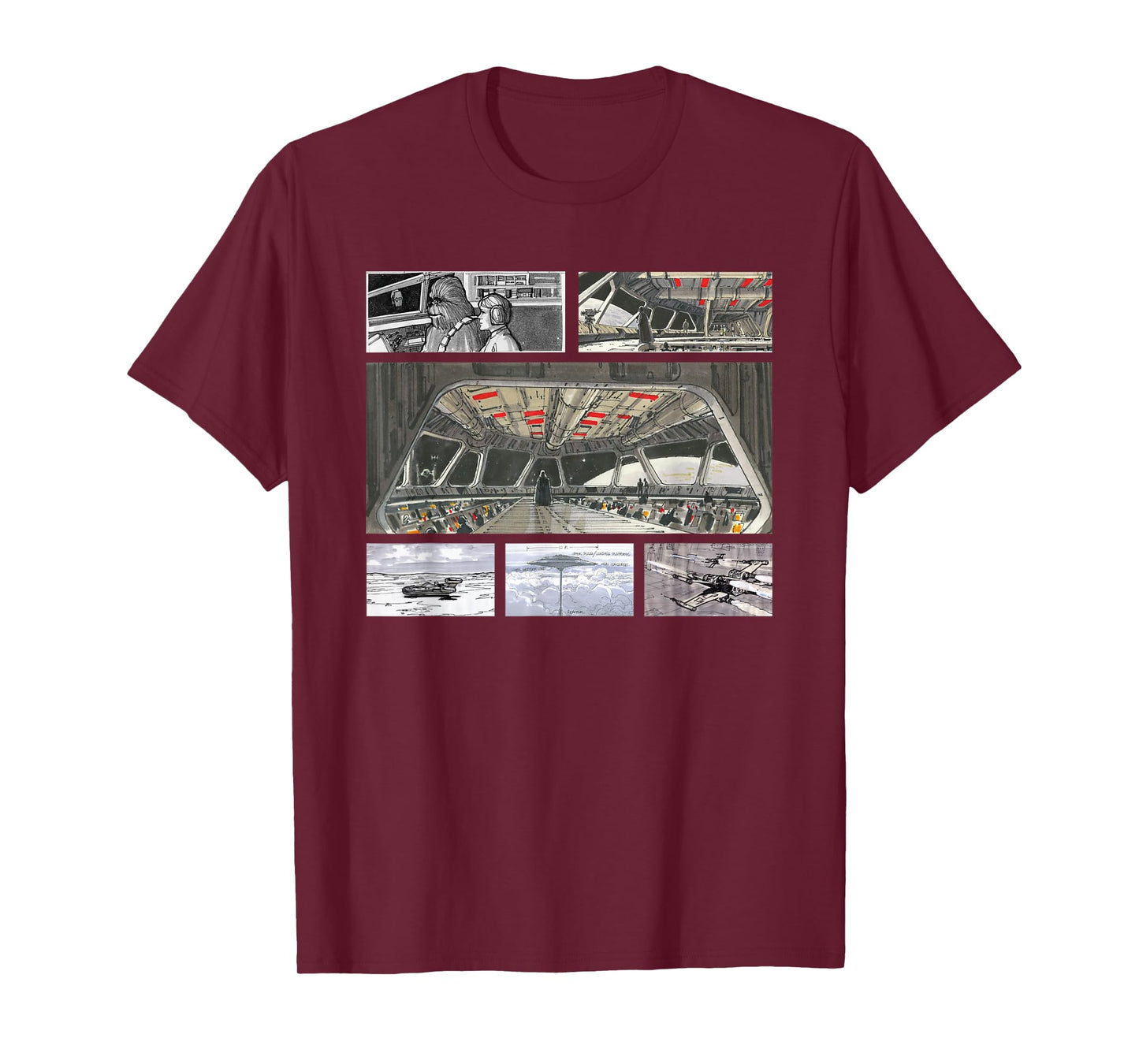 Star Wars Original Trilogy Storyboard Concept Art T-Shirt