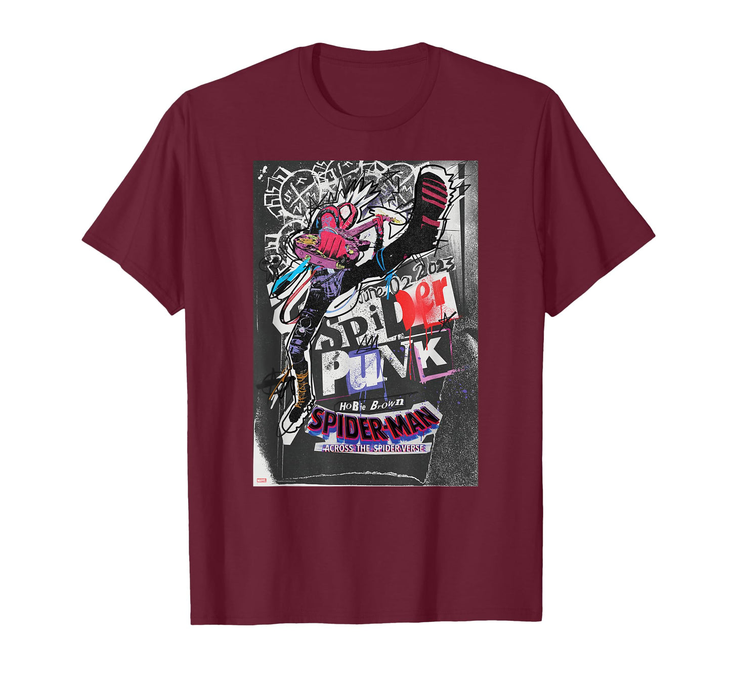 Marvel Spider-Man: Across The Spider-Verse Hobie Poster T-Shirt
