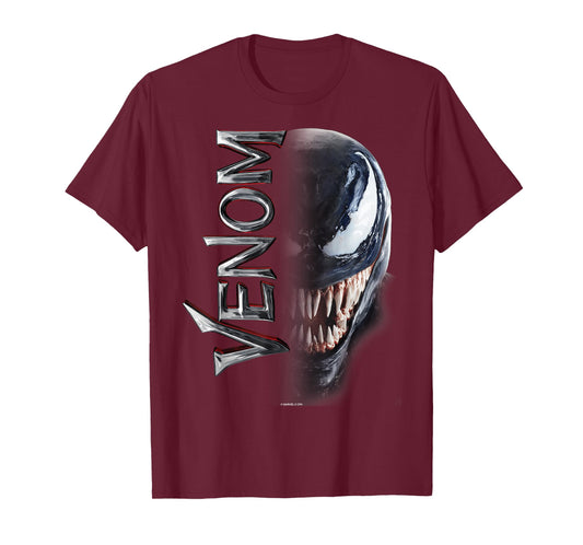 Marvel Venom Split Down The Middle Grin T-Shirt