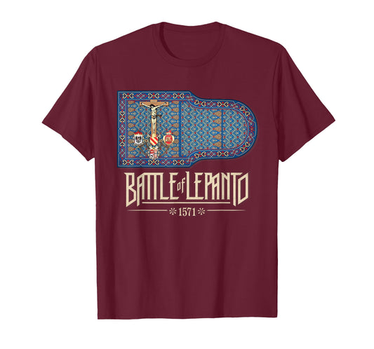 Catholic Lepanto Battle Flag 1571 Crusader T-Shirt