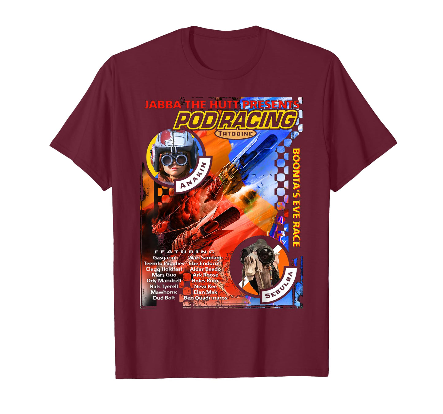 Star Wars Jabba Presents Podracing Poster T-Shirt