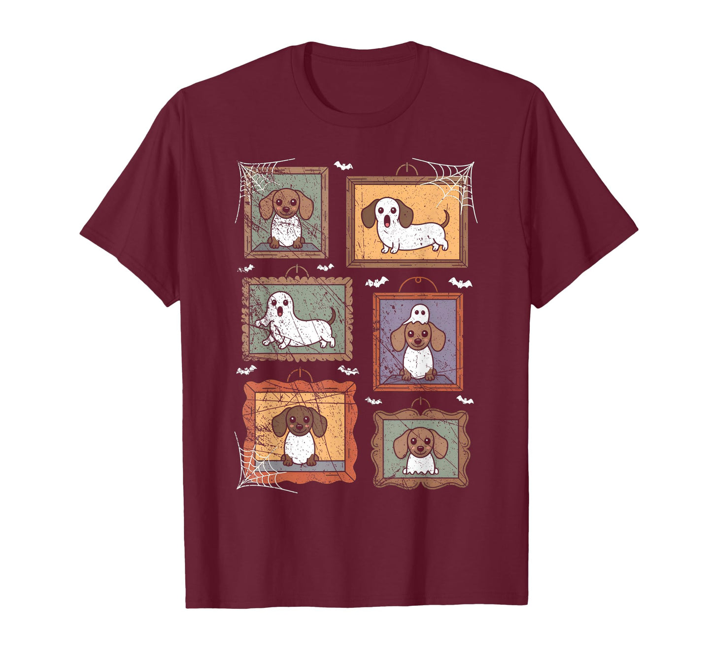 Dog in Ghost Costume Funny Halloween Puppy Lover T-Shirt