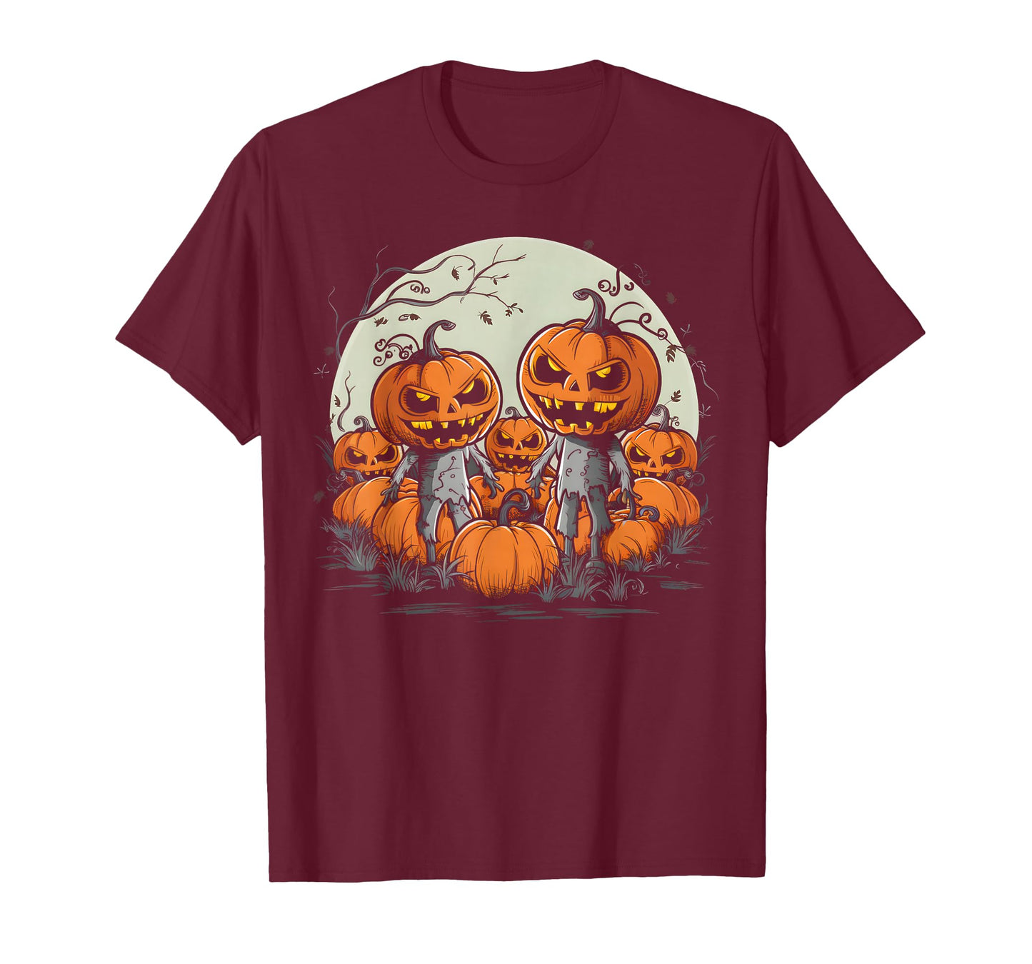 Spooky Zombie Pumpkins eerie Halloween T-Shirt