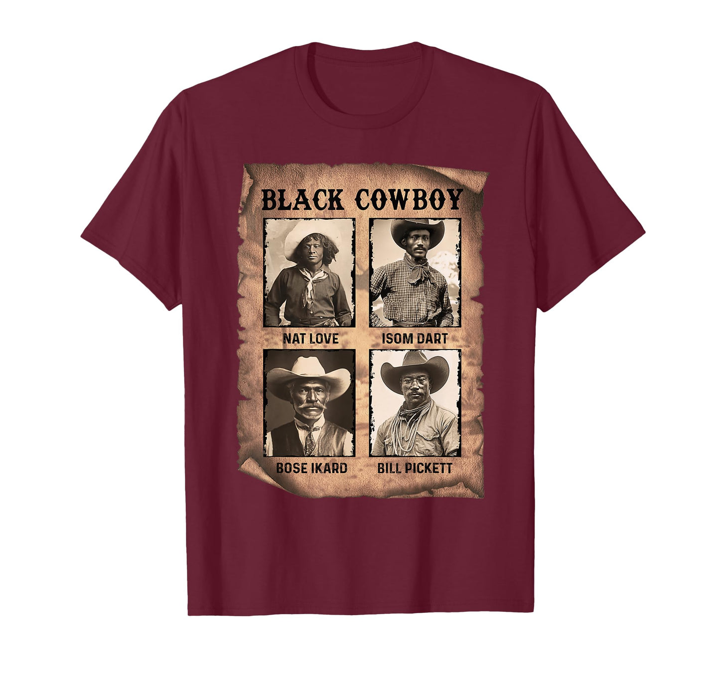 Black Cowboy Western Rodeo Melanin Black History Texas Men T-Shirt