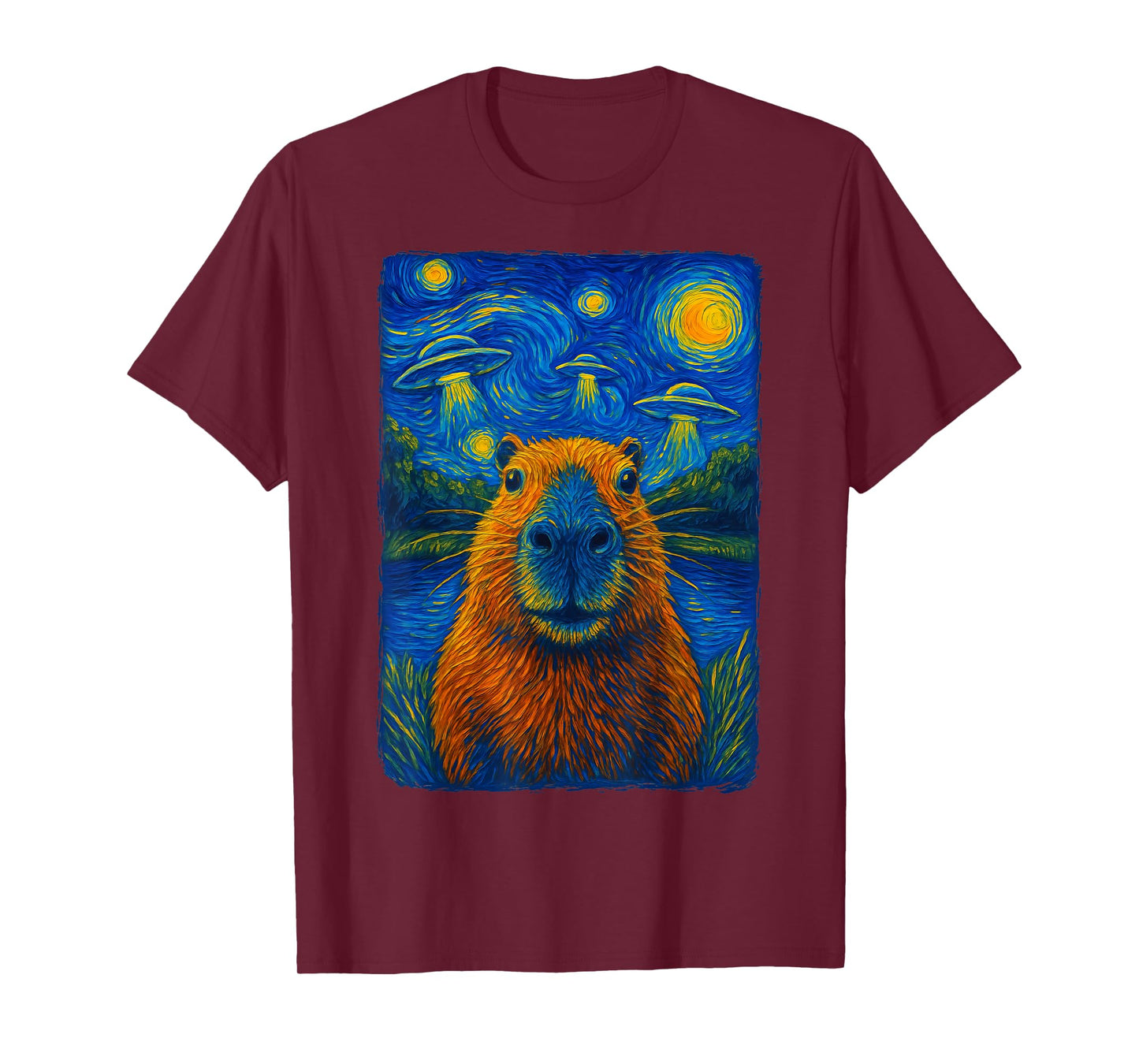 Capybara UFO Selfie Alien T-Shirt