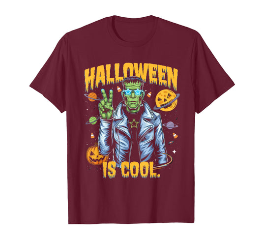 Halloween is Cool Tshirt Women Men Frankenstein Monster T-Shirt