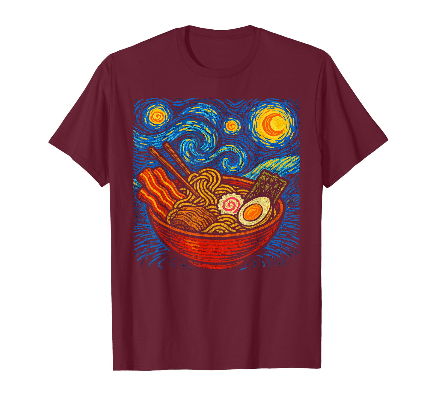 Novelty Art Drawing Men Women Kids Funny Ramen T-Shirt