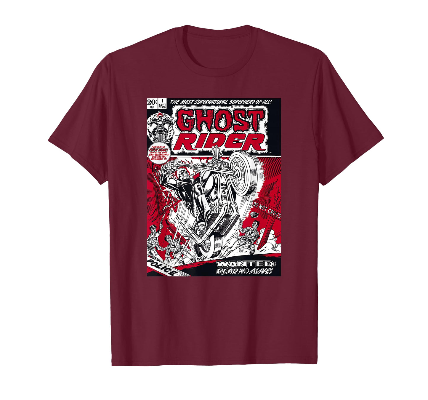 Marvel Ghost Rider Comic Book Cover Print T-Shirt