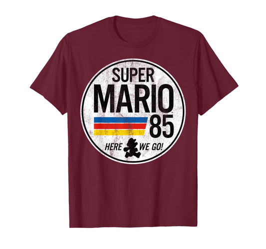 Nintendo Super Mario Here We Go '85 Retro Vintage T-Shirt T-Shirt