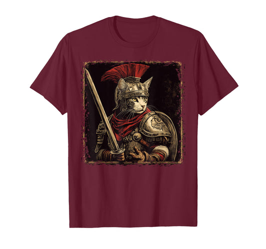 SPQR Empire Roman Legion cat Warrior Japanese Graphic T-Shirt