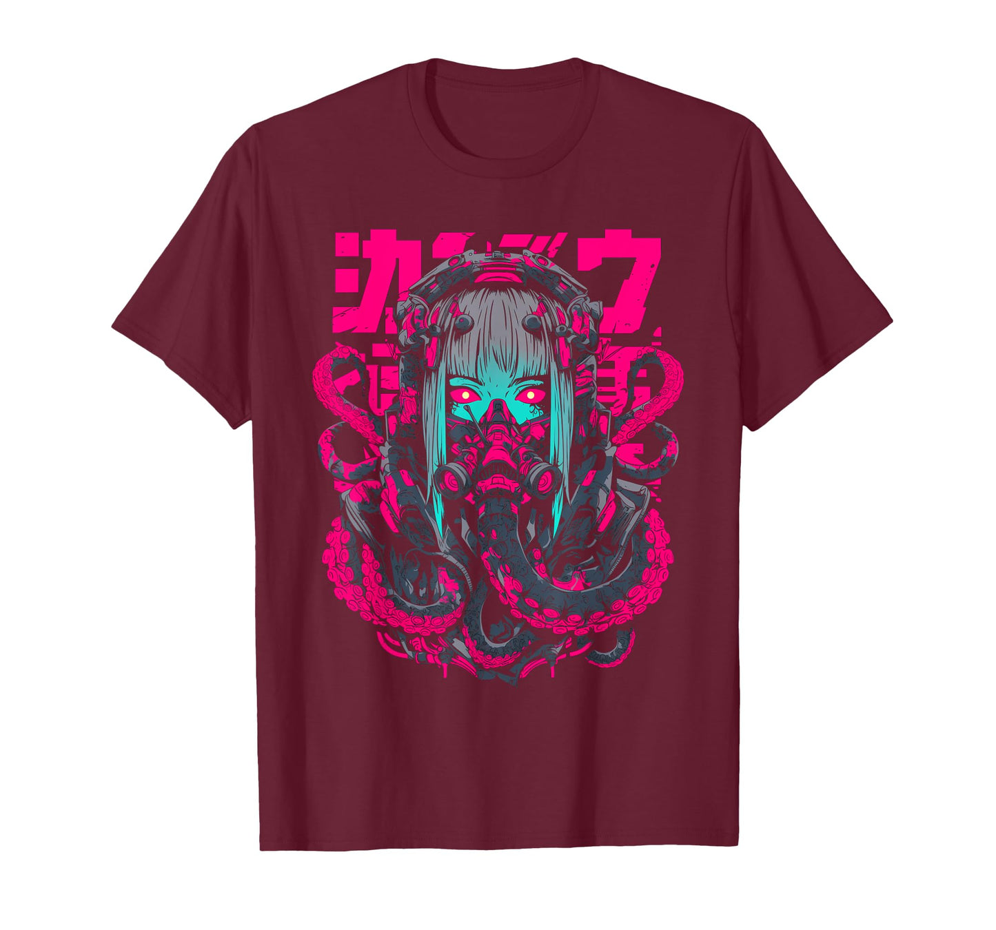 Cyberpunk Anime Girl Weirdcore Gothic Horror Manga Japanese T-Shirt