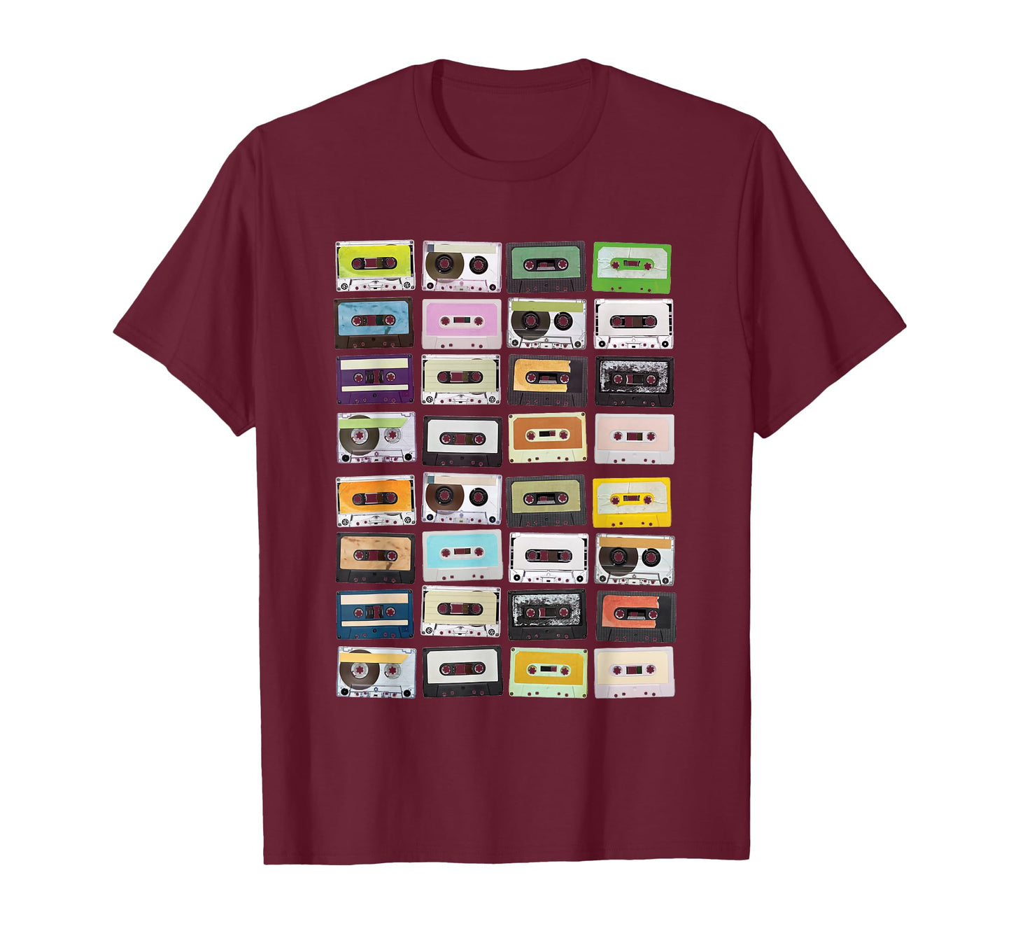Vintage Cassette Tape Retro 80s 90s Clothing Unisex-Adults T-Shirt Black Small Classic Fit Short Sleeve Cotton 60% Polyester 40% Graphic Print T-Shirt