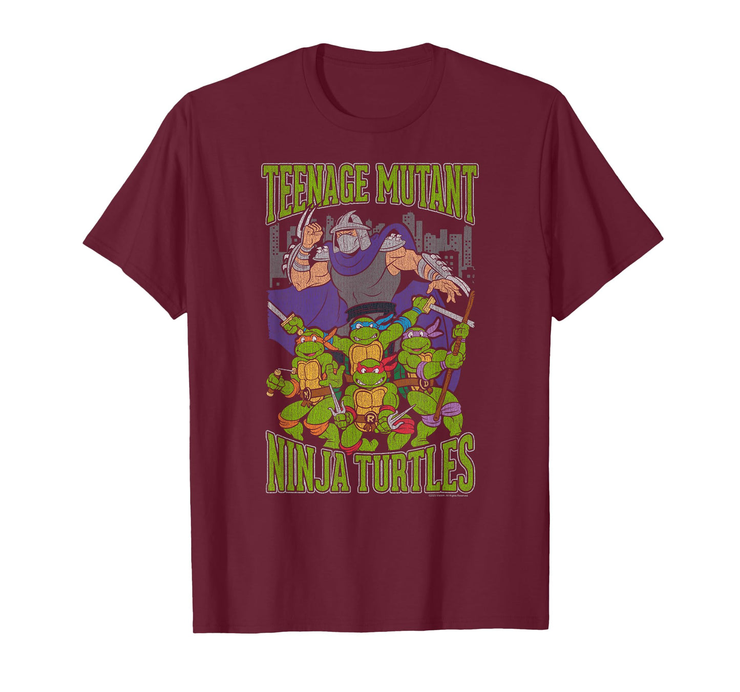 Teenage Mutant Ninja Turtles Shredder and Turtles Retro T-Shirt