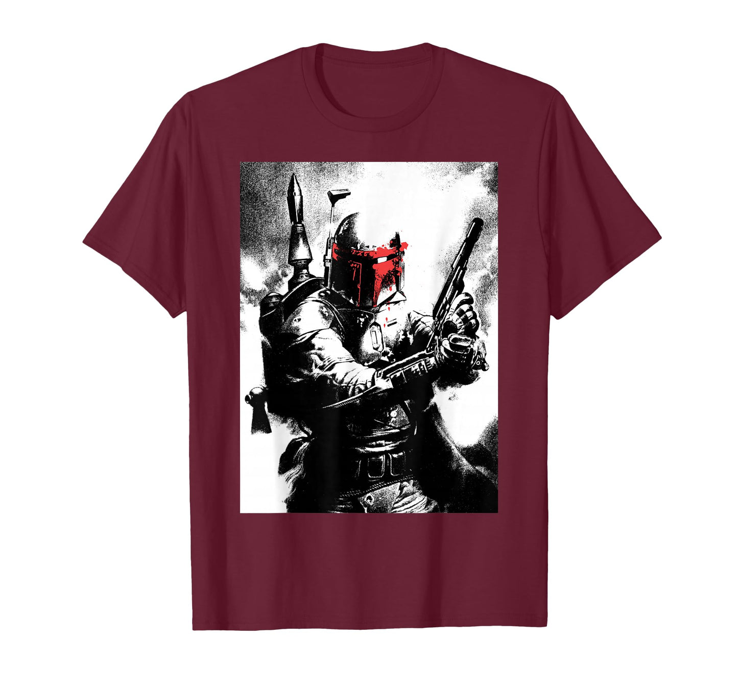 Star Wars Boba Fett Red Mask Portrait T-Shirt