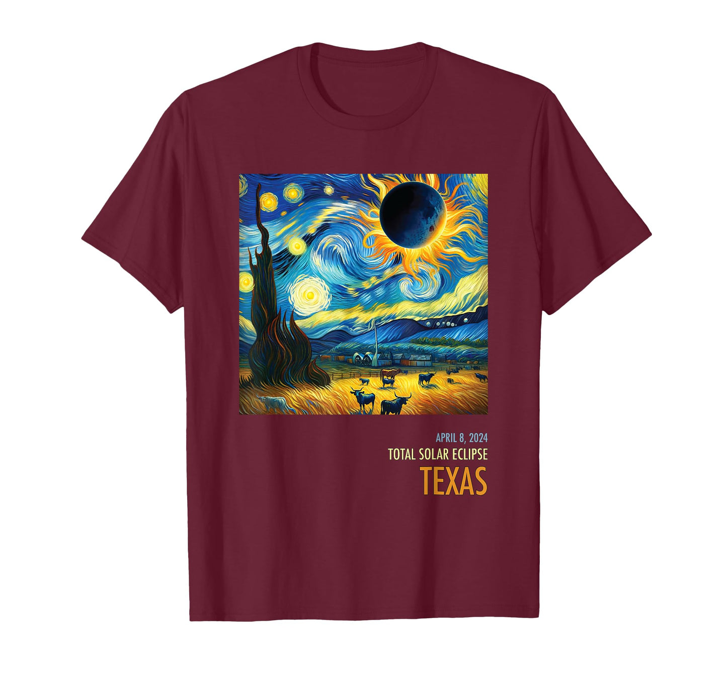 Total Solar Eclipse 2024 Texas T-Shirt