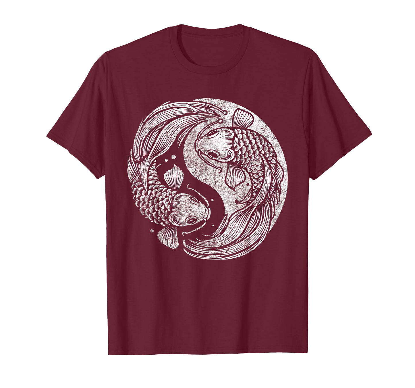 Yin And Yang Retro Japanese Koi Fish T-Shirt