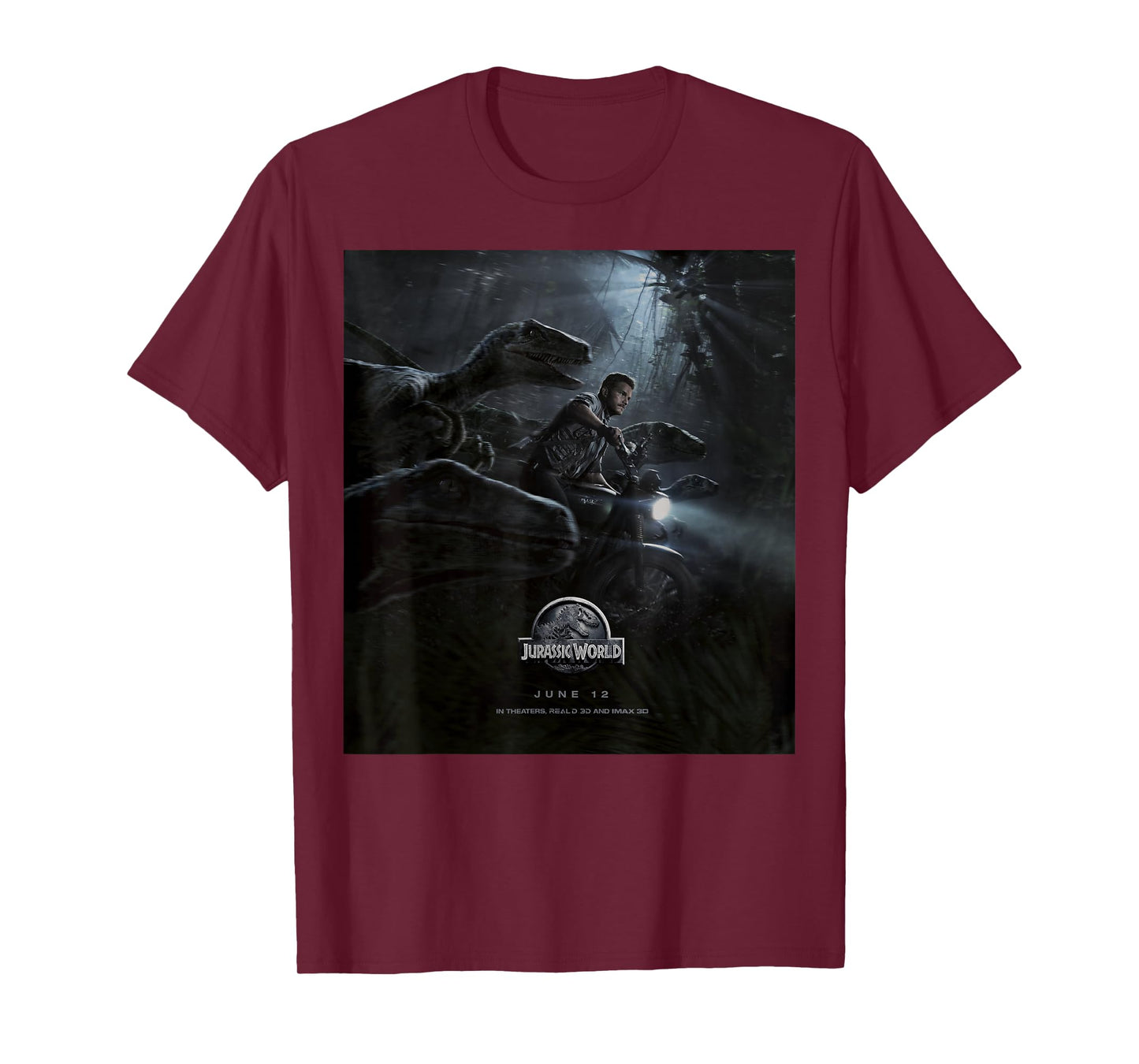 Jurassic World Owen Ride Raptor Movie Poster Graphic T-Shirt T-Shirt