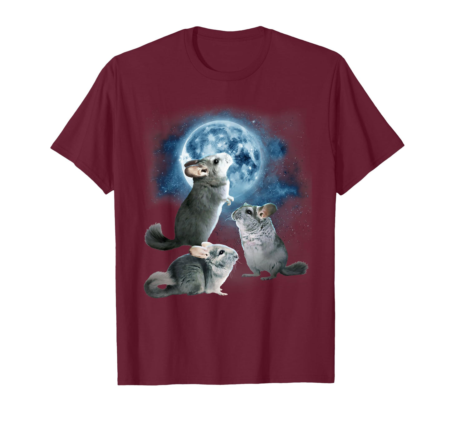 Funny Chinchilla Shirt - Chinchillas Howling at the Moon T-Shirt