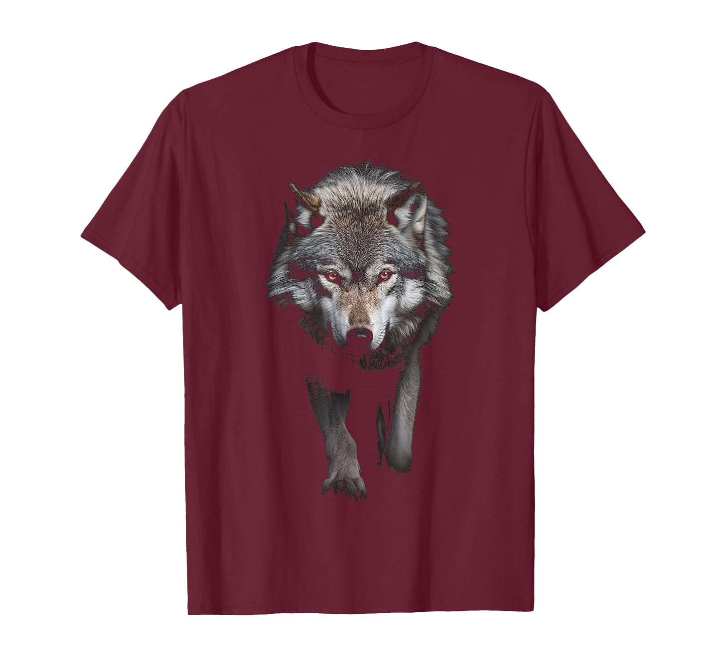 Wolf Animal Motif Illustration Wolf T-Shirt