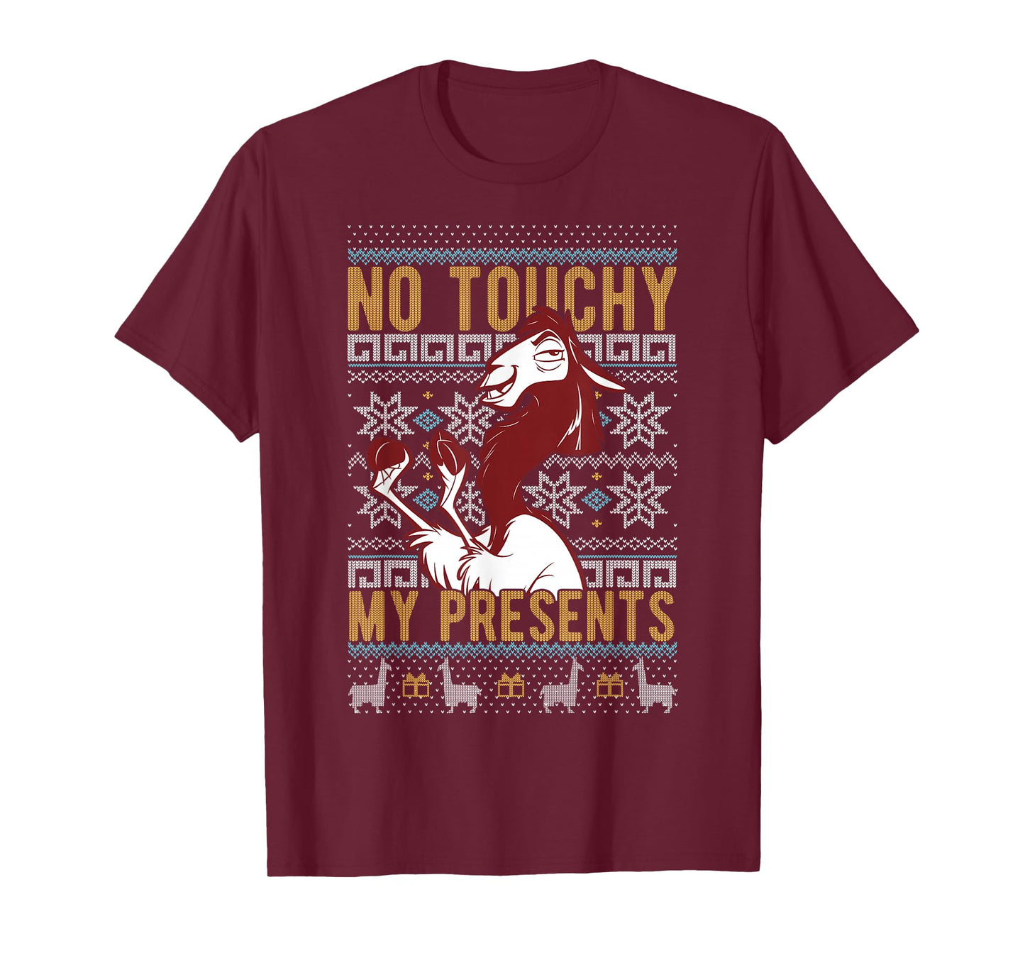 Disney Emperor's New Groove Kuzco No Touchy Ugly Christmas T-Shirt