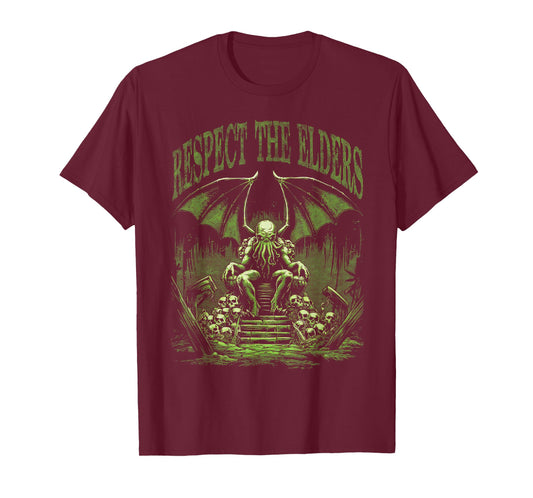 Cthulhu, Respect The Elders, Halftone Gothic Cthulhu T-Shirt