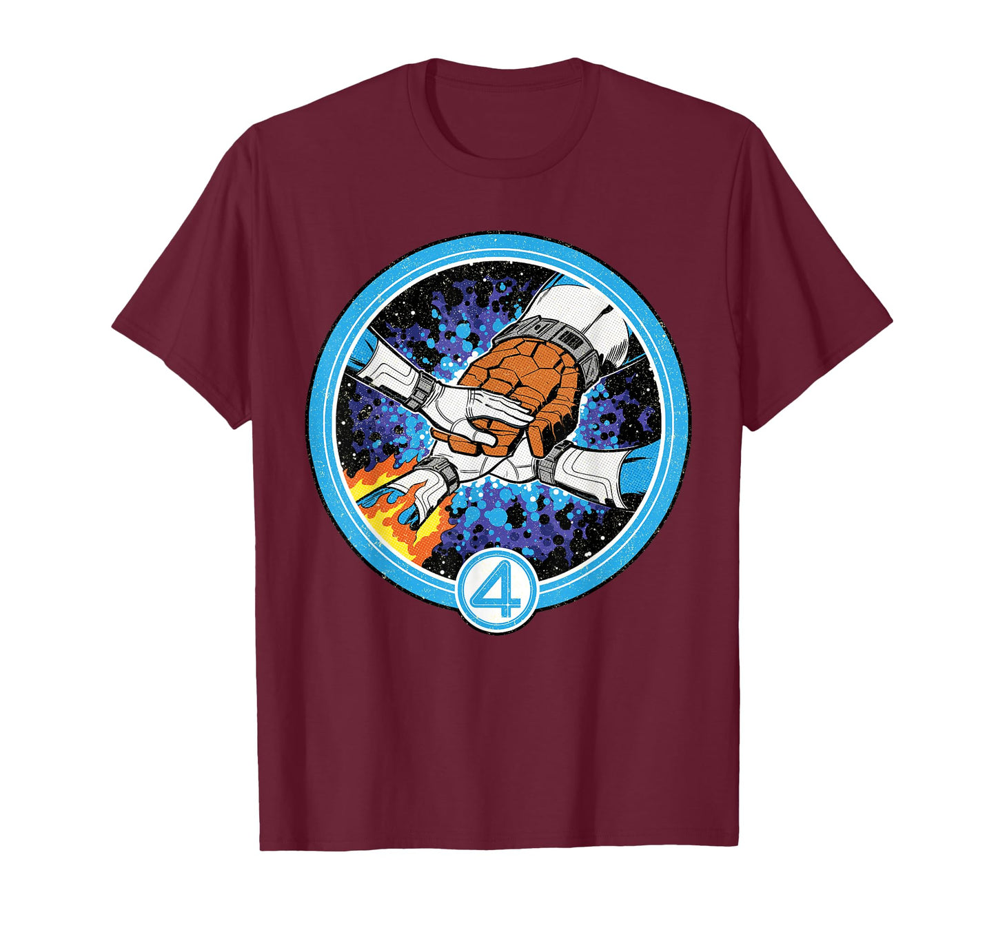 Marvel The Fantastic Four: First Steps Retro Team Hands T-Shirt