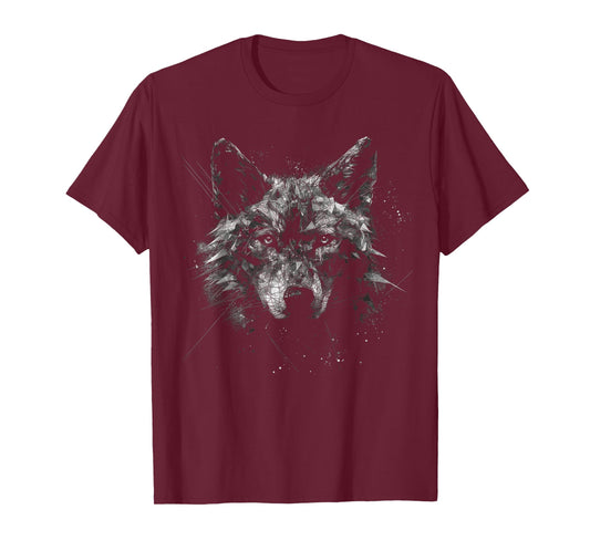 Wolf Art - Animal Lover Motif Wolf T-Shirt