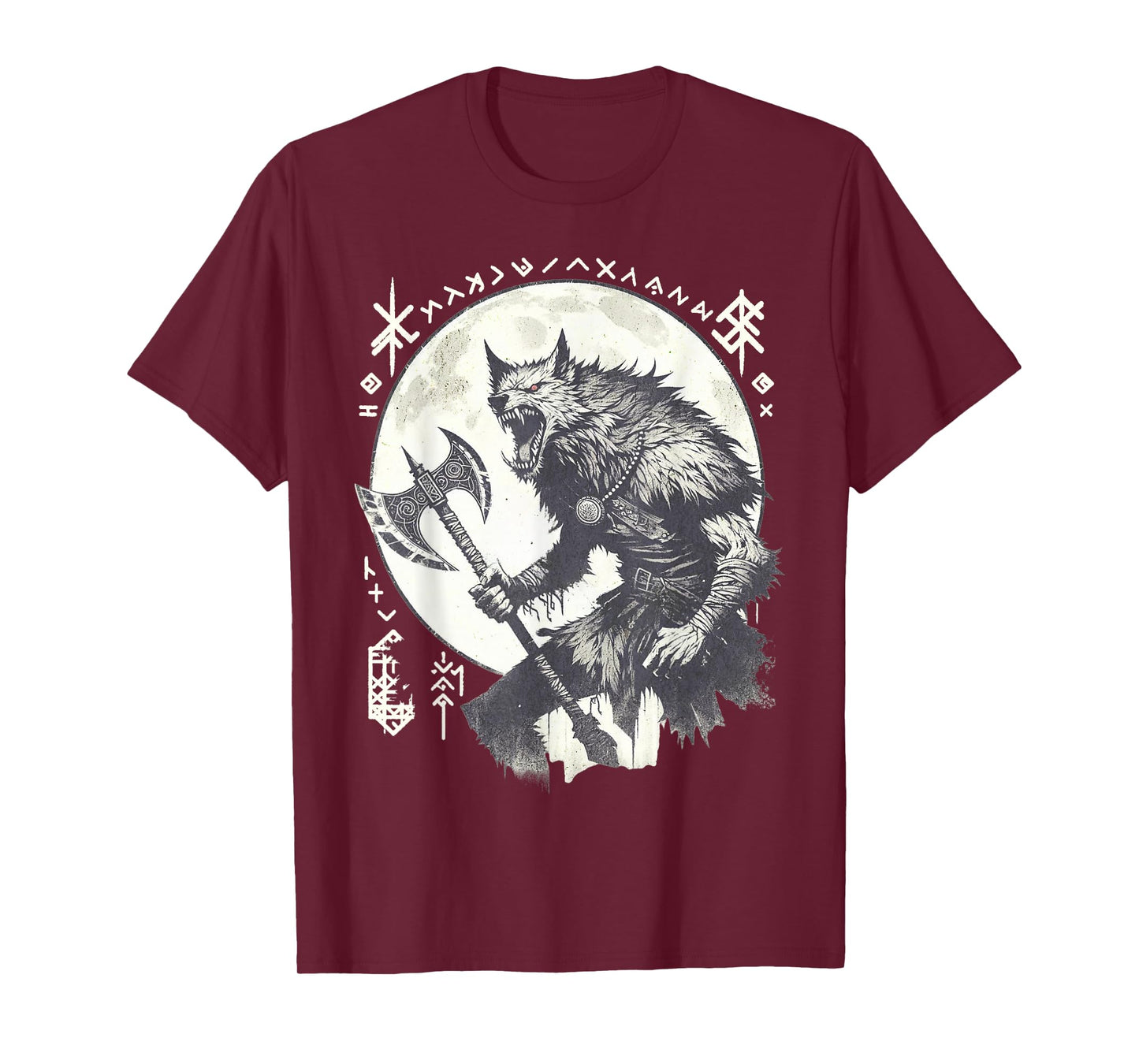 Ancient Runes Viking Alpha Werewolf Warrior T-Shirt