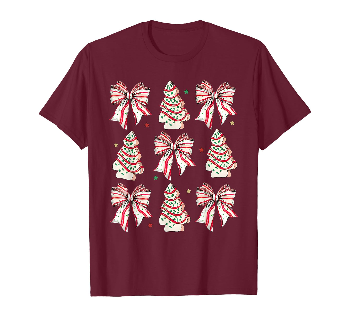 Coquette Bow Christmas Debbie Becky Jen Cake Lovers Girls T-Shirt