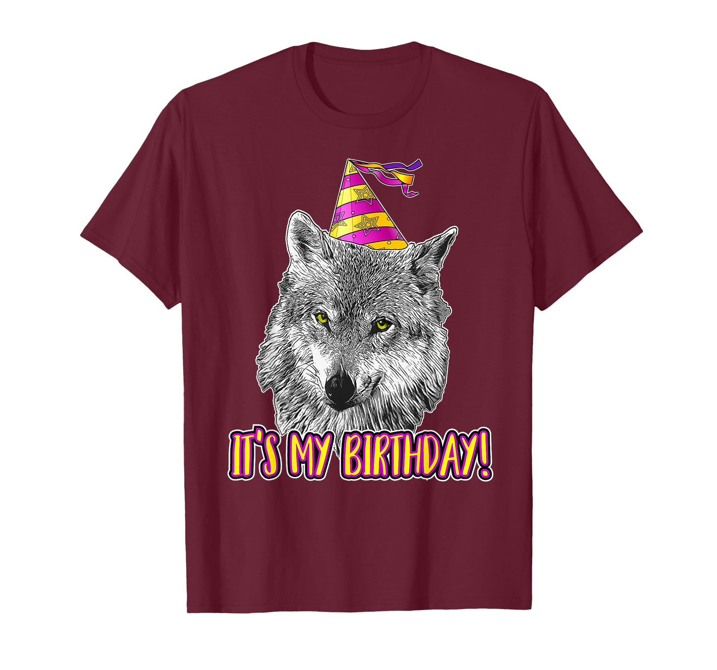 Wolf Birthday Themed Party Wolves Theme Girl Wolf Lover T-Shirt