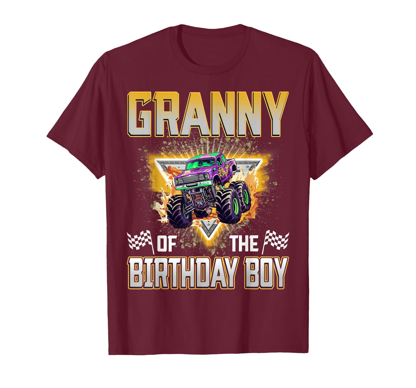Granny of The Birthday Boy Monster Truck Birthday Family T-Shirt