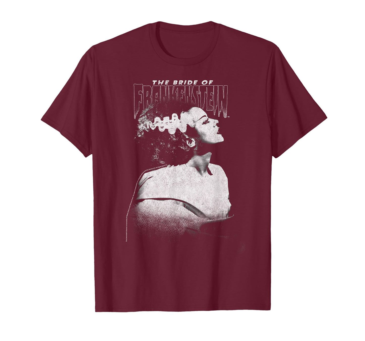 Universal Monsters Bride of Frankenstein Dark Portrait T-Shirt Small