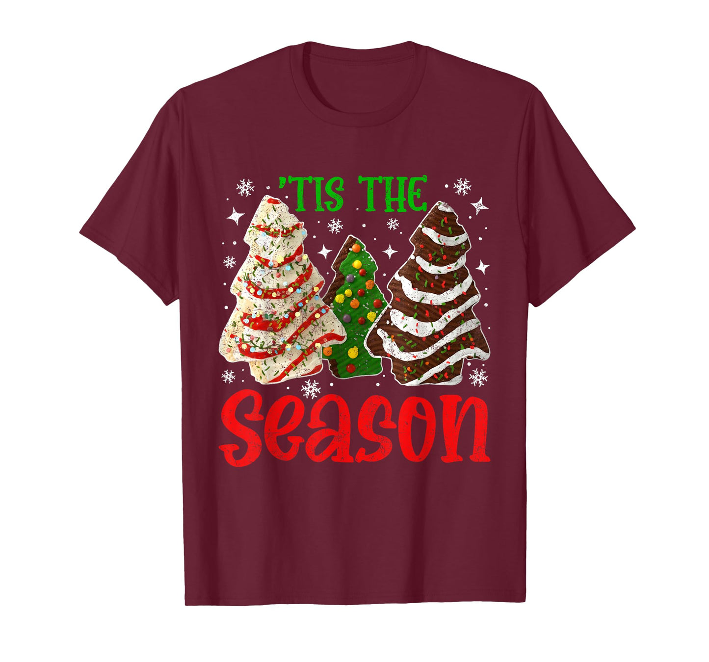 Retro Tis The Season Christmas Tree Cakes T-Shirt