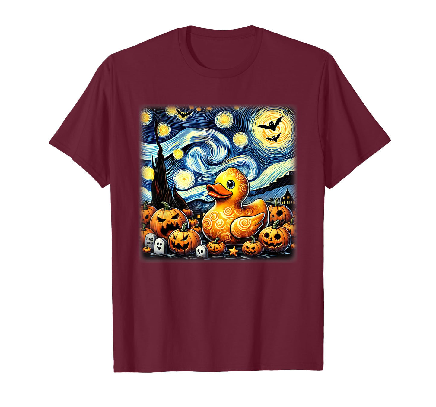 Starry Night Rubber Duck Halloween T-Shirt