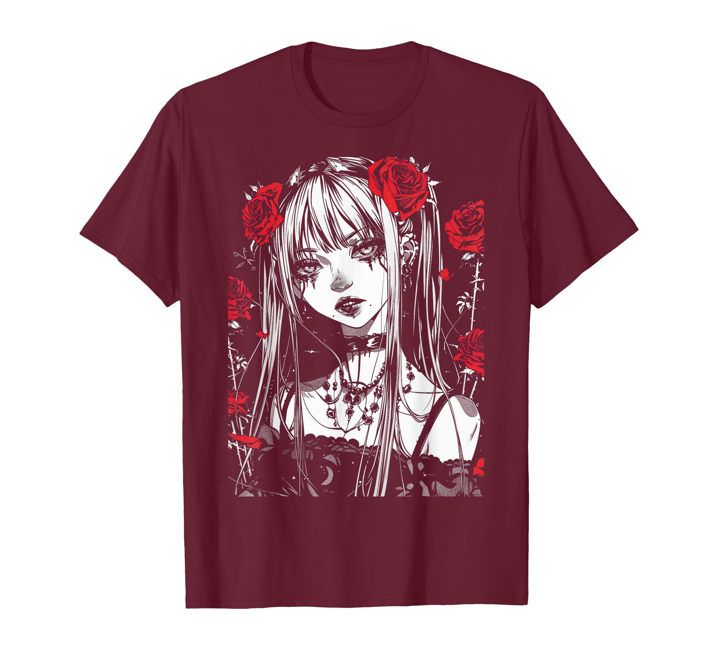 Anime Japanese Goth Cyberpunk City Feminine Art Aesthetic T-Shirt
