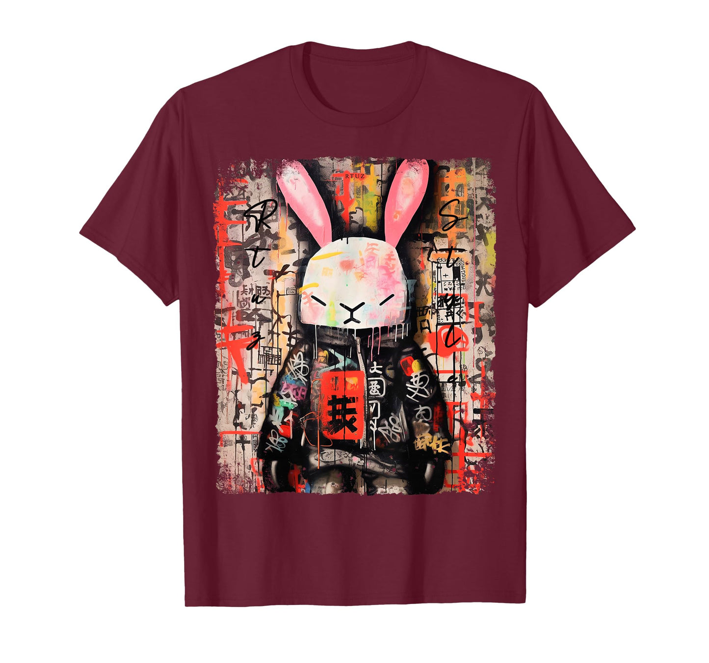 Hip Hop Y2K Rabbit Hipster Edgy Streetwear Bunny Samurai T-Shirt
