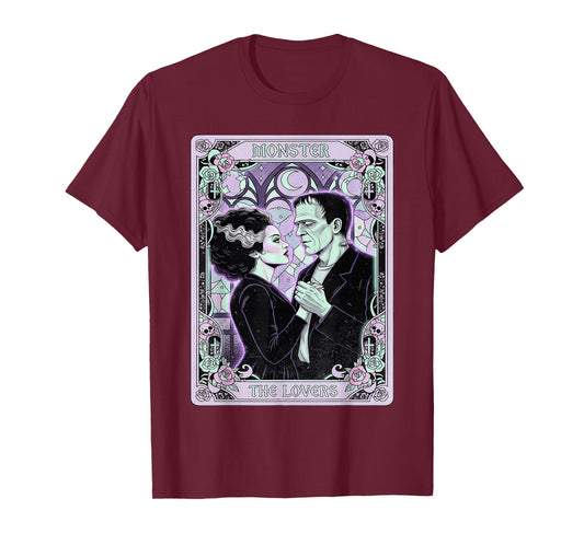 Monster Frankenstein Bride The Lovers Tarot Card Pastel Goth T-Shirt