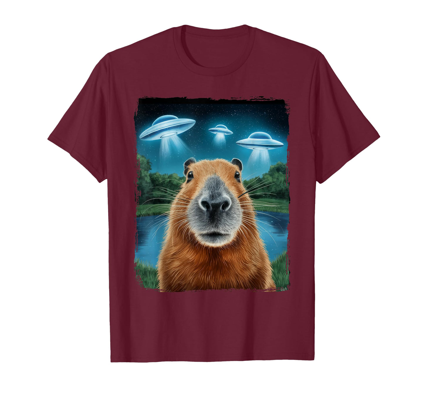 Capybara Selfie with UFOs T-Shirt