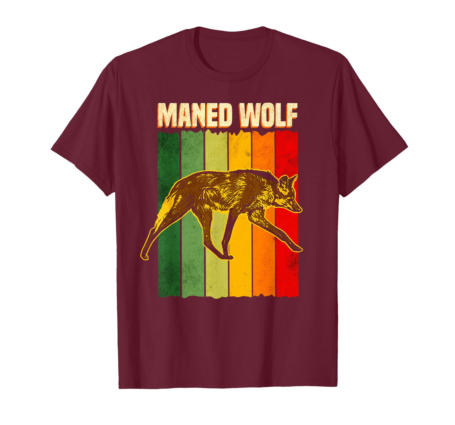 Maned Wolf South America Animal Colorful T-Shirt